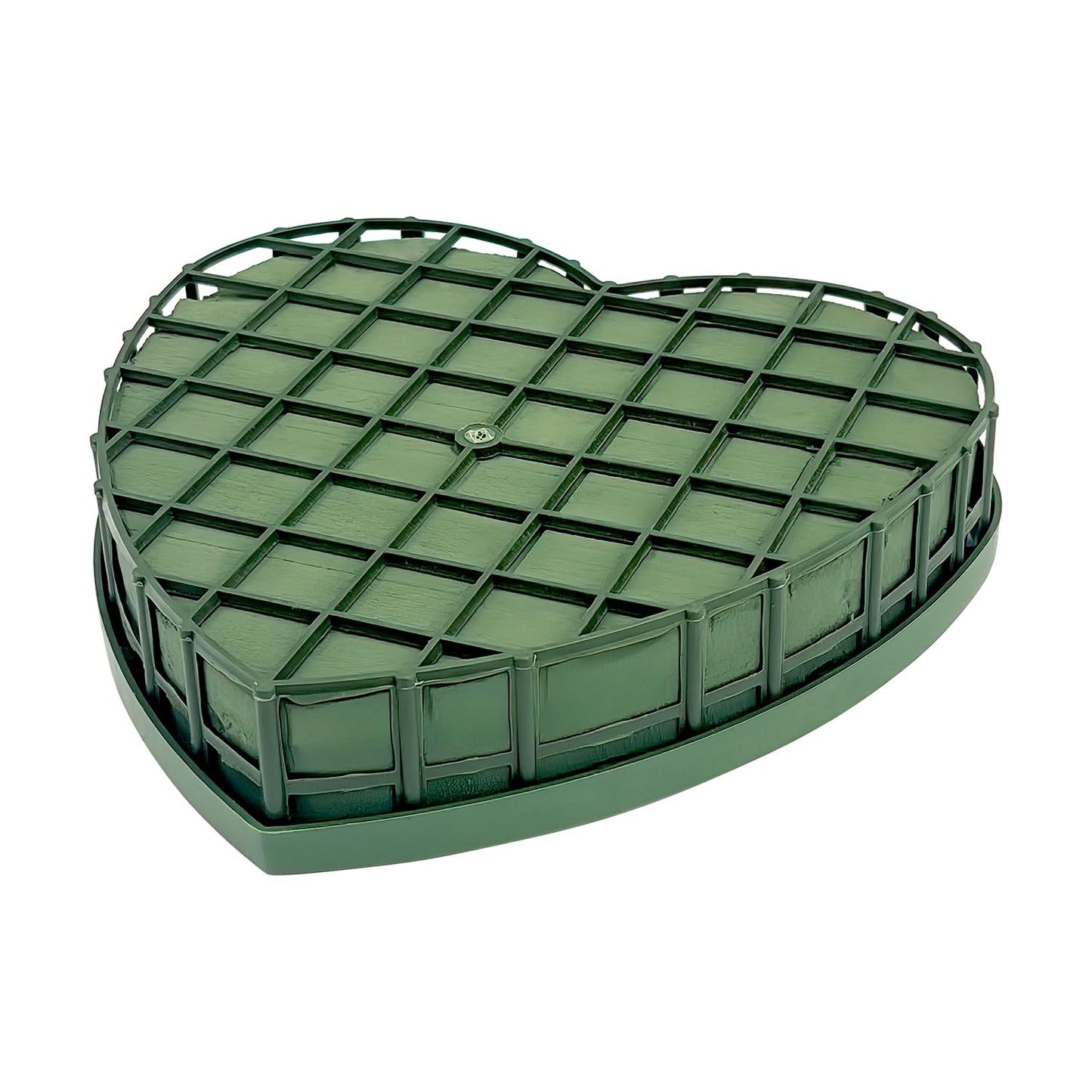Floral Foam Cage with Suction Cup, Heart-Shaped Flower Arrangement Foam Holder for Wedding Car Decor, DIY Floristry Bouquet Fixation Base for Fresh/Silk Flowers (20x20cm)