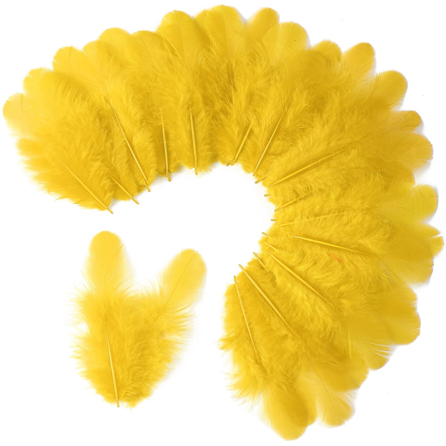 Soarer 900pcs Green Gold Purple Feathers - 3-5inch Feathers Bulk for Mardi Gras Party, Dream Catcher Supplies and DIY Crafts