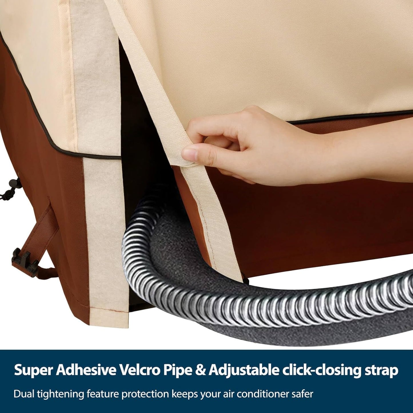 Air Conditioner Cover for Outside Units-40'' Durable 600D AC Covers for Outside Unit Waterproof & Resistant