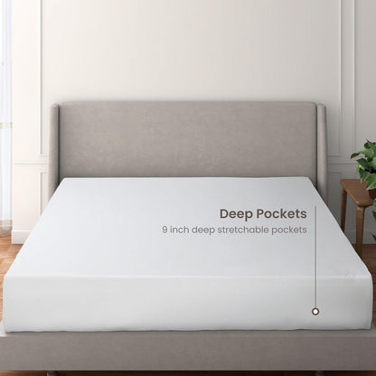 20 Inch Bioweaves Organic Waterproof Mattress Protector GOTS Certified Organic Cotton Crib Mattress Cover