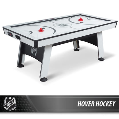 EastPoint Air Hockey Table - 80-Inch, White - LED Scoring & Stadium Sound for Home Arcade - Quick Table Tennis Conversion for Multi-Game Station - Smooth Coated Surface & Levelers for Gaming Stations