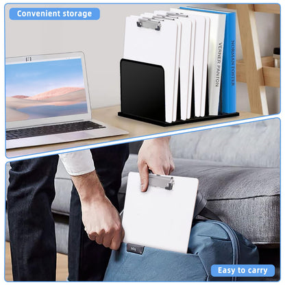 Dry Erase Clipboard 10 Pack, Clip Boards 9"x12" Whiteboard Clipboards Bulk Double Sided White Board for Classroom, Students, Office & School Supply