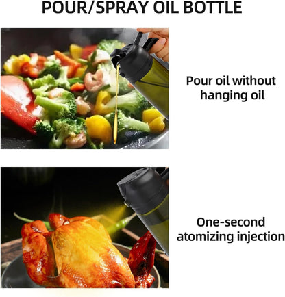 16oz,2 1 470ml (2PCS-Light-Proof Aovdy Oil Sprayer for Cooking in Olive Oil Dispenser and Oil Sprayer - Olive Bottle