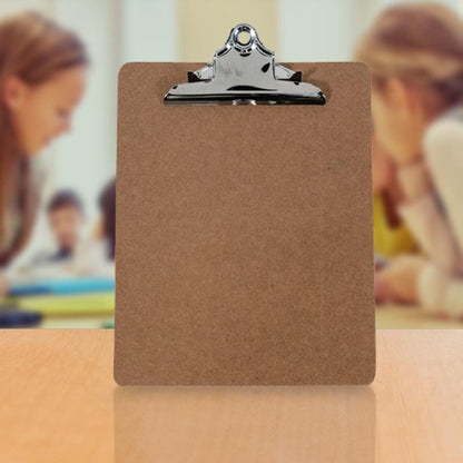 School Smart Hardwood Clipboard - Letter Size Bright Nickel 9 X 12-1/2 in