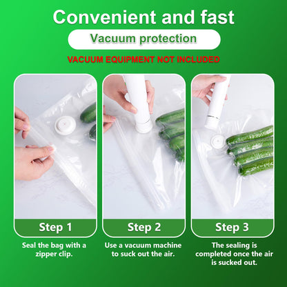 FIRAWER Reusable Vacuum Sealer Bags - BPA-Free, Leakproof Food Storage Bags for Sous Vide, Freezer & Meal Prep | Compatible with Most Vacuum Sealers (8.5 * 8.5in Bags 12Pcs)