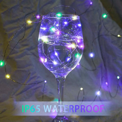 Fairy Lights | 7Ft 20 LED Twinkle String Lights - Battery Operated & Waterproof for Parties, Weddings & Decor (Rainbow-Pastel, 24 Pack)