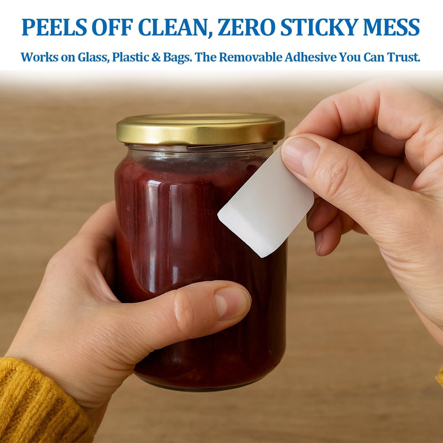 1000 Pack Blank Removable Freezer Labels Food Labels for Containers, Pantry Organization Waterproof, Write-On Freezer Labels for Kitchen, Restaurant & Grocery （1 * 2 Inch）