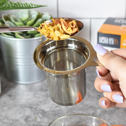 Tiesta Tea Brewbasket Stainless Steel Infuser Basket for Mother's Day Loose Leaf, Reusable Fine Mesh Strainer for Hot & Iced Drinks, Loose Leaf Steeper, Single Cup Tea Diffuser, Holds 5 Ounces