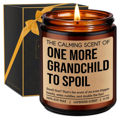 Miracu One More Grandchild Candle, Pregnancy Announcement for Grandparents, Baby Announcements Ideas, Pregnancy Reveal to Parents, Funny 2nd, Second Baby, Grandparents Again Gifts for Grandma Grandpa