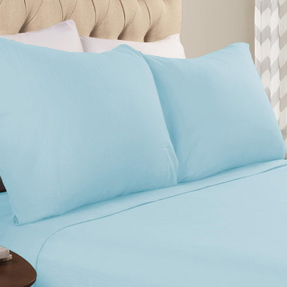 Superior Flannel-PC Pillowcase, Standard Size, Light Blue