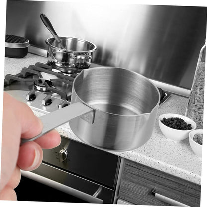 Copper Sauce Pot 1pc Small Saucepan Noodle Pot with Pour Spout, Tiny Cooking Pot, Butter Melter, Stainless Steel