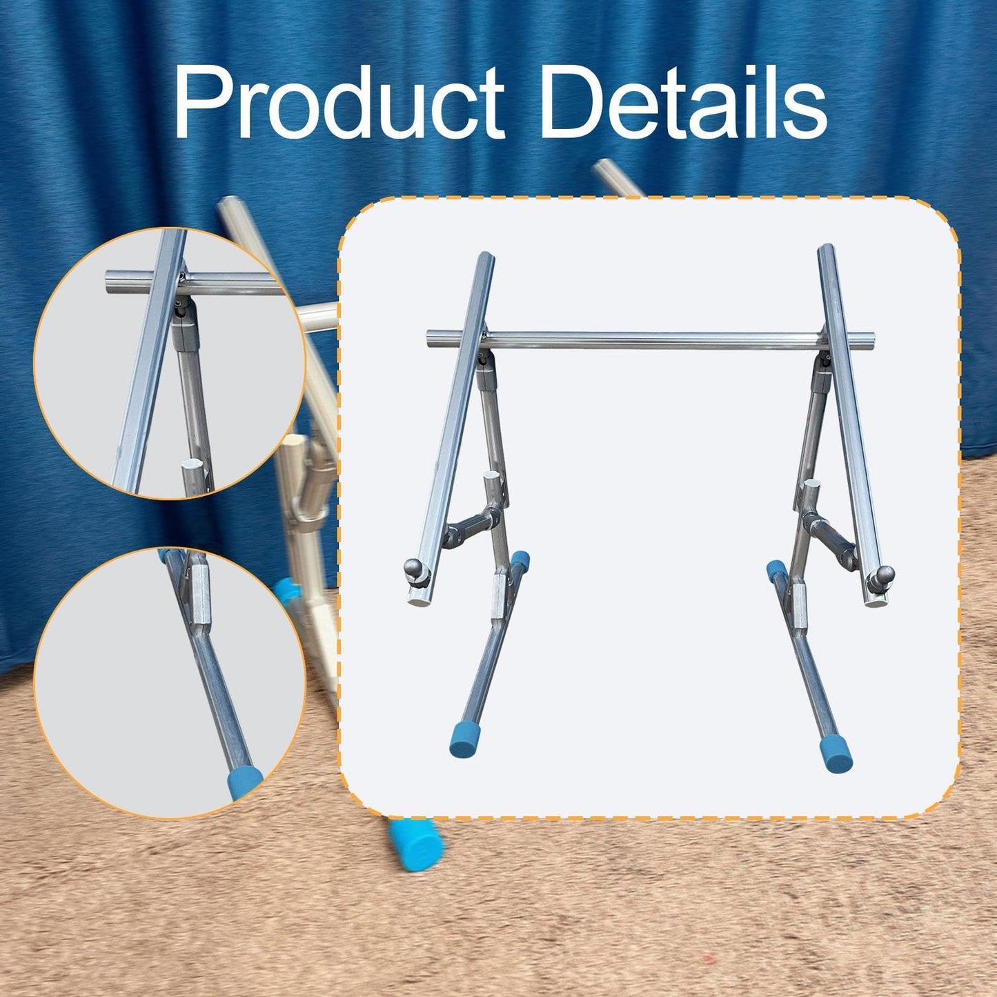 Wsymxuo Embroidery Stitch Stand, Aluminum Alloy, Sturdy, Practical Adjustable, Floor Standing, Embroidery Frame Stand, 1 Bar