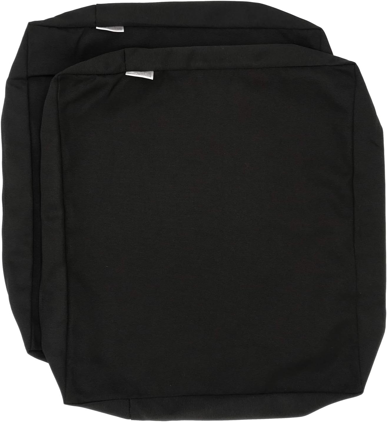 CozyLounge 24"x24"x4" (2 Indoor Outdoor Water Repellent High UV Resistant Patio Chair Cushion Cover (Just Black