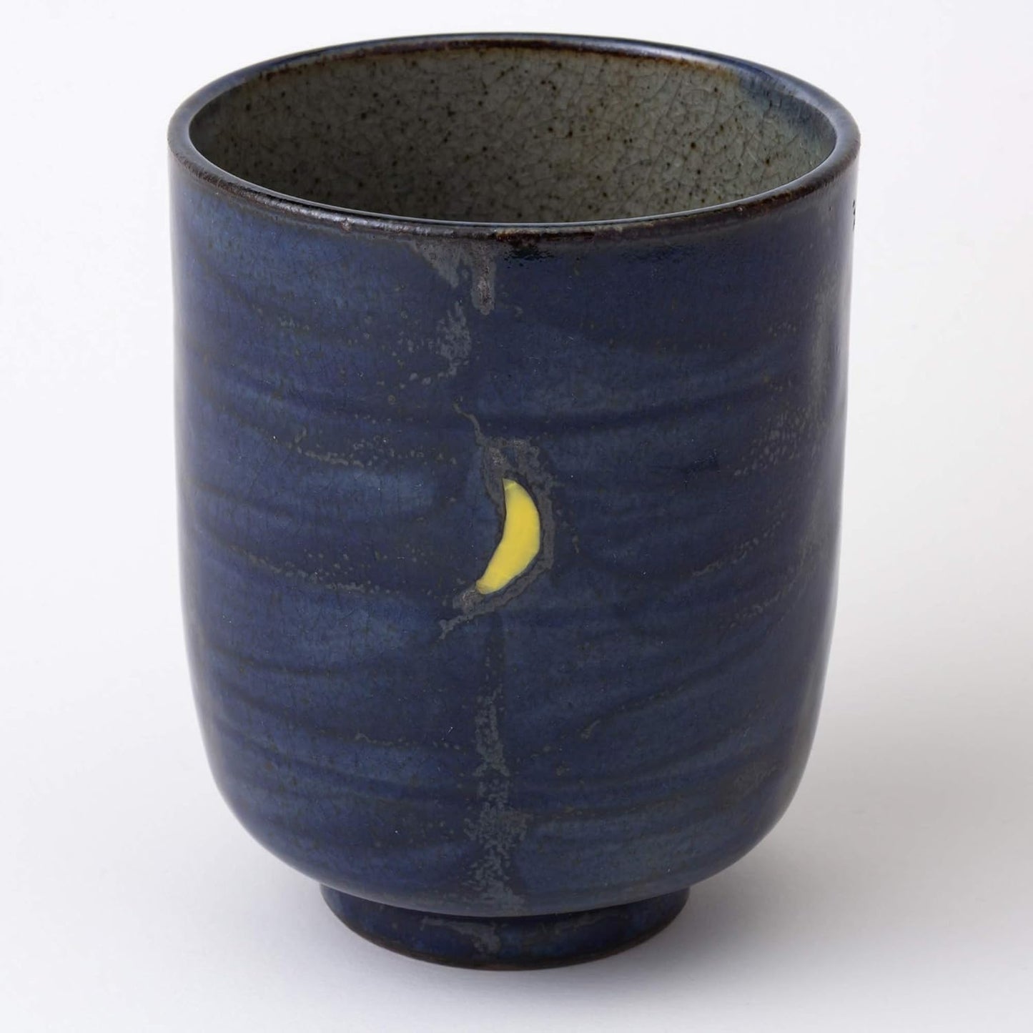 ????(Saikaitoki) Hasamiyaki 83972 Yunomi Cup - Large, Hand-painted Owl Pattern, Blue