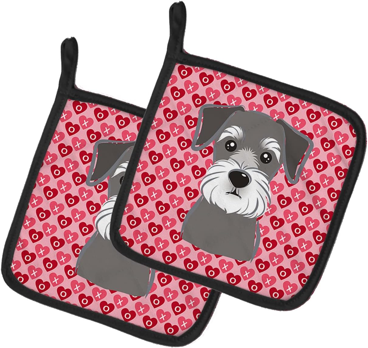 Caroline's Treasures BB5276PTHD Schnauzer Pair of Pot Holders - Kitchen Heat Resistant Sets, 7 1/2 x 7 1/2