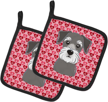Caroline's Treasures BB5276PTHD Schnauzer Pair of Pot Holders - Kitchen Heat Resistant Sets, 7 1/2 x 7 1/2