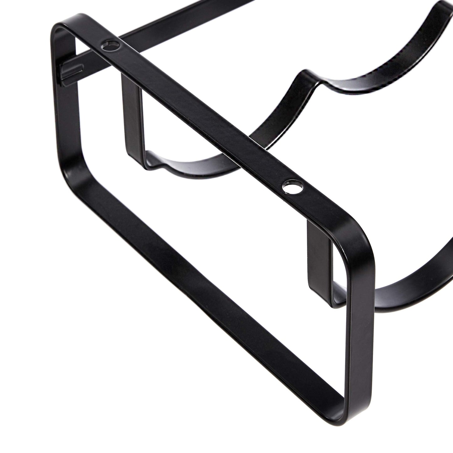 Amazon Basics Tabletop Stackable 4-Bottle Metal Wine Rack, Wine Storage, Space Saving, No Assembly Required, 3.74"D x 15.75"W x 7.87"H, Black