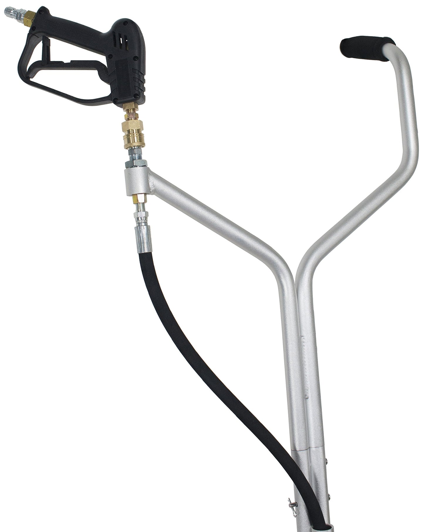 Erie Tools 20" Polypropylene Surface Cleaner with Vacuum Port with Wheels and Wand Pressure Washer Attachment 4000 PSI, 10.5 GPM