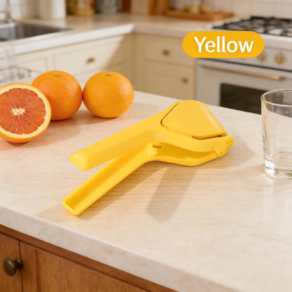 Skiennix Lemon Squeezer - Effortless Manual Citrus Juicer | Fold-Flat Design, Sturdy & Compact (Yellow)
