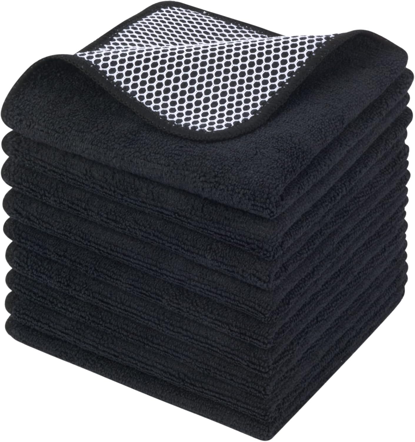 12inchx12inch 9 Pack) KinHwa Kitchen Washcloths for Dishes Absorbent Microfiber Dish Cloths Quick Dry Dish Rags