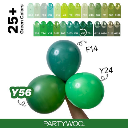 PartyWoo Dark Green Balloons 99pcs Different Sizes of 36 18 12 10 5 Inch Emerald Hunter Forest Green Balloon Arch Kit for Birthday Christmas Graduation Dinosaur Jungle Party Decorations Green-Y56
