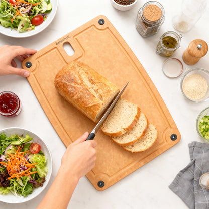 Barenthal Cutting Boards for Kitchen Dishwasher - 2PC Cutting Board Set Double-Sided with Non-Slip Feet and Juice Groove Composite Chopping Board for Kitchen Knife Friendly Cut Meat, Fruit,Vegetable