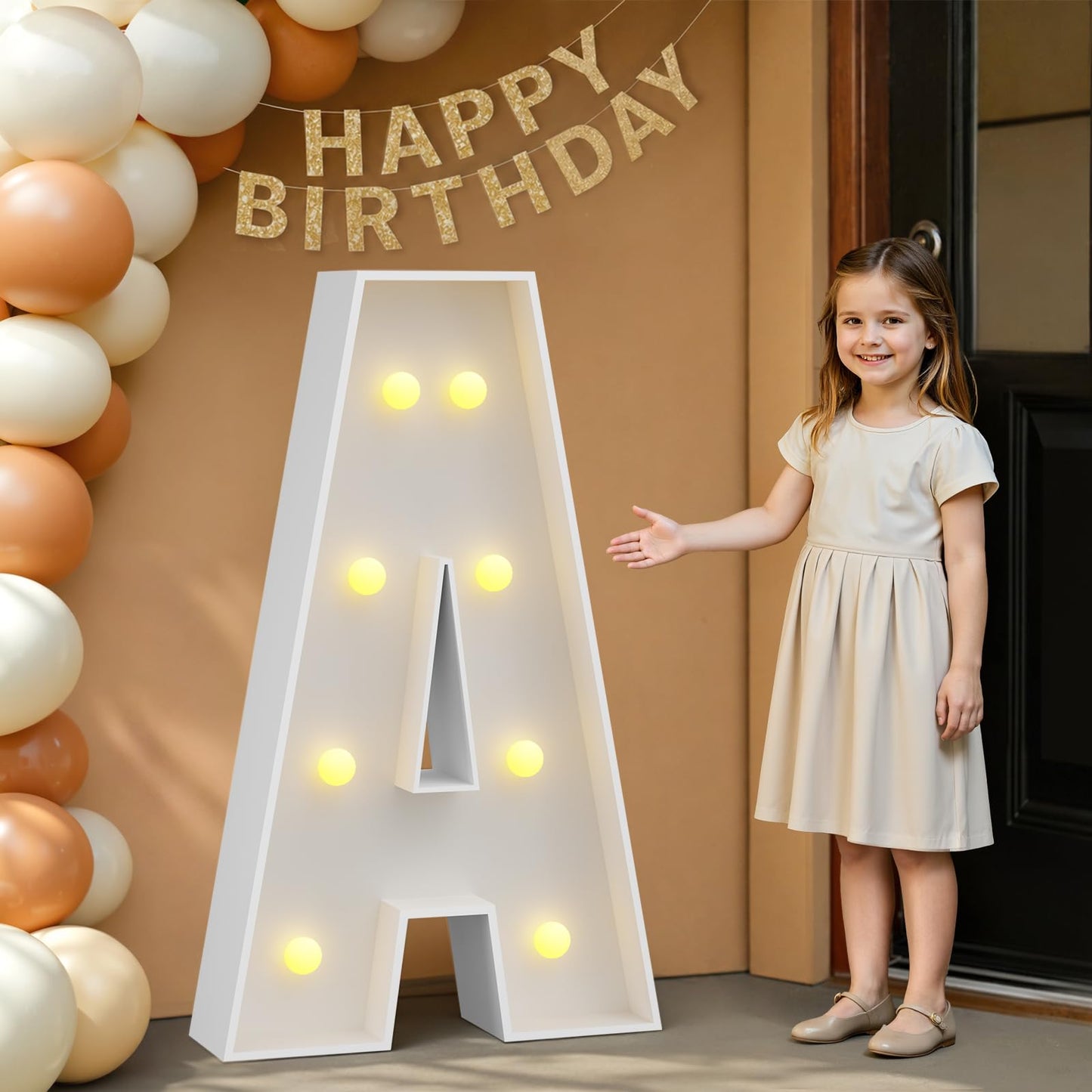 imprsv Marquee Light Up Letters, 3FT Marquee Letters Mosaic Light Up Letters for Birthday Baby Shower Party Decor, Large Marquee Letters for Party Decorations Letter A