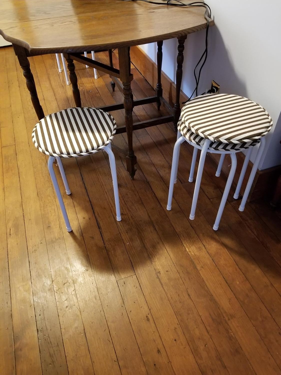 2 Pack 13 Inch, Round Stool Chair Cushions for Kitchen Dining Seat Pads with Ties Non Slip Cushions Pad for High Stool