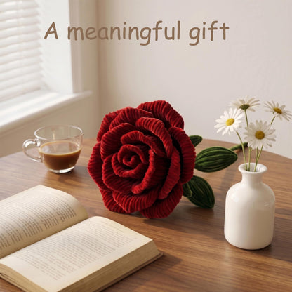 Pipe Cleaners Flower Kit - Red Pipe Cleaners for Flower Making, DIY Craft Supplies for 22-Inch Pipe Cleaner Flowers, Includes 300 PCS Pipe Cleaners, Floral Wires, Glue Sticks & Instruction Manual
