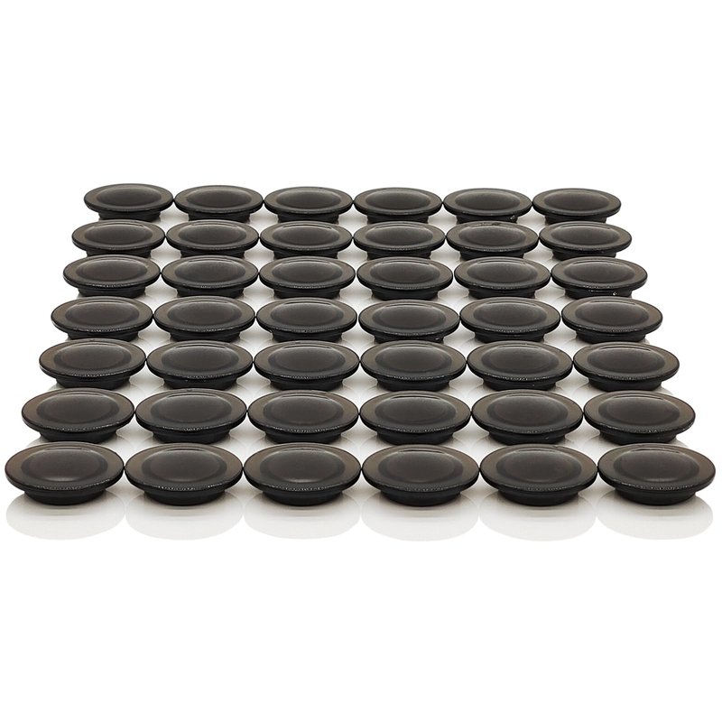 PYJLBX Fridge Magnets - 42 Pack Strong Refrigerator Magnets, Heavy Duty Small Magnets for Whiteboard, Locker, Crafts, Office, Classroom Use - Clear Decorative Cute Round Mini Magnet for Fridge (Black)