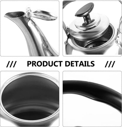 Luxshiny 1pc Chirping Kettle, Whistling Tea Kettle for Loose Leaf Tea, Stainless Steel Stovetop Teapot