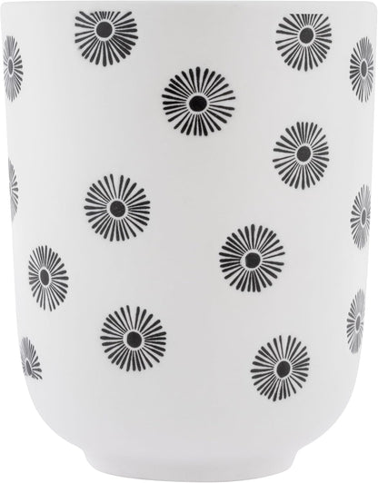 Karma Milo Utensil Holder, 4.5” x 5.5” x 4.5”, White/Black Kitchen Storage