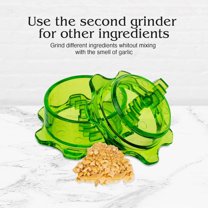 Angel’s Peel Lounge Mincer, Manual Quick Meal Preparation - Kitchen Tools for Mincing Garlic, Ginger, Herbs, Nuts (Green color)