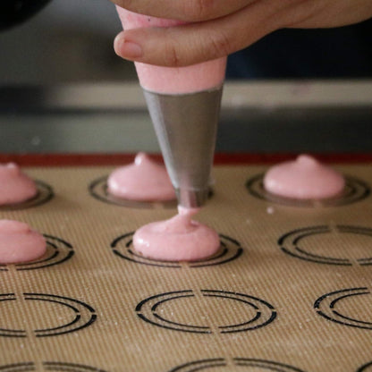 Kasmoire 9 Pcs Round Piping Tip,Macaron Piping Tip,Cake and Cookie Decorating Plain Tube Set