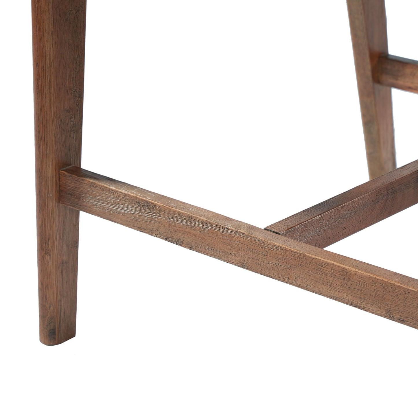 Merax Fabric Upholstered Solid Wood Counter Stools Set of 2, 24" Seat Height Counter Bar Stools with Backs & Arms, Modern Rustic Barstools for Kitchen Island Dining Room, Walnut