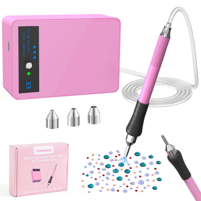 8PCS Electric Diamond Art Painting Pen Tool Set, Cordless Diamond Art Pens USB Rechargeable, Vacuum Diamond Art Kit with 4 Pen Tips for Diamond Beads 2.5mm-6.5mm, Mother's Day Gifted