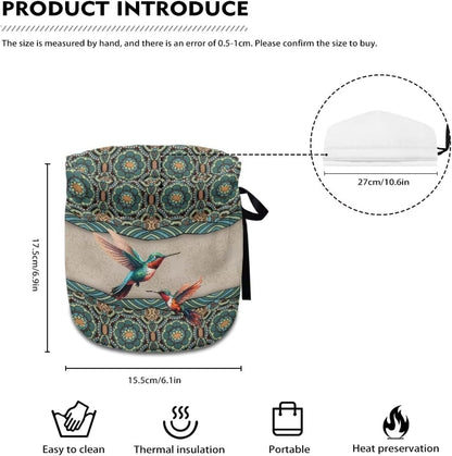Boho Mandala Hummingbird Pattern Tea Cosy, Insulated Teapot Cover for Home Kitchen