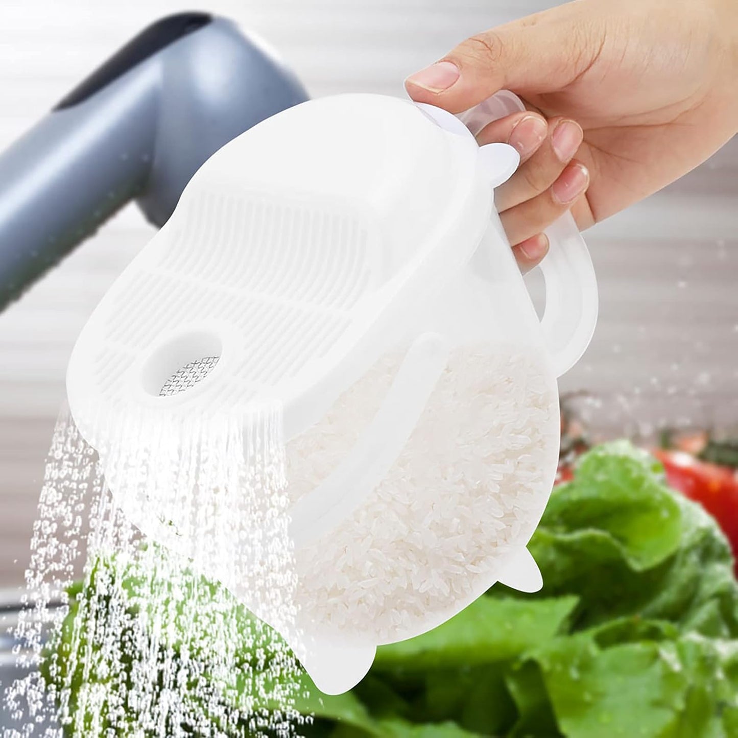 Rice Washer Grain Fruit Washing Machine, Multi Function Cleaning Tool for Cleaning Grains, Pasta, Housewife