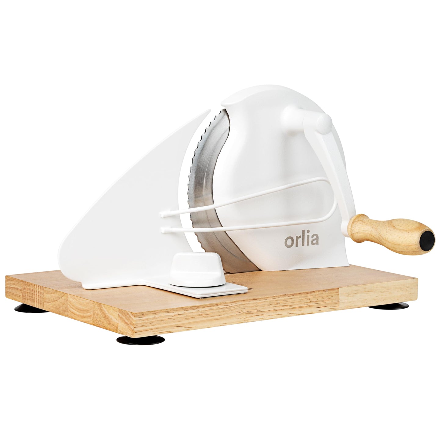 orlia Manual Bread Slicer for Homemade Bread – Adjustable Thickness, Even Slicing Hand-Crank Bread Cutter with Scale Guide, Serrated Blade & Secure Base