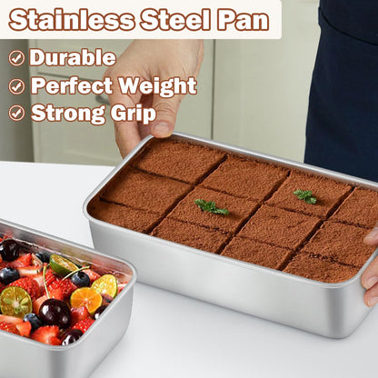 LIANYU Loaf Pans 9x5 Inch, 8 Pack Bread Pans for Baking, Stainless Steel Baking Pans, Loaf Tins for Homemade Bread Brownies and Pound Cakes, Dishwasher Safe