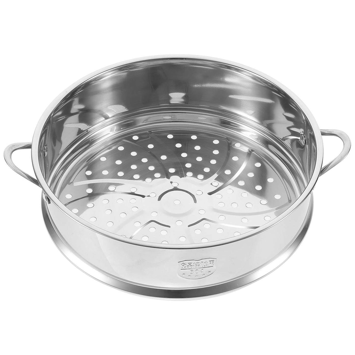 Hemoton 12 Inch Stainless Steel Steamer Basket Multi-Functional Kitchen Steamer Insert for Vegetables Seafood Eggs with Even Heat Distribution and Dishwasher Safe