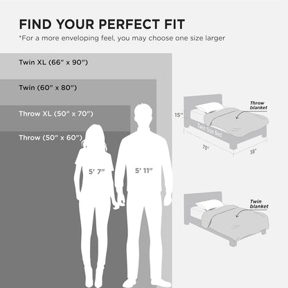 Bedsure GentleSoft Fleece Blanket - Cozy Dark Grey Twin Size 300GSM Plush Warm Throw, 60x80 Inches