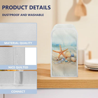 Can Opener Cover, Stain Resistant Kitchen Appliance Cover, Anti Fingerprints Protective Cover, Beach Starfish Seashell