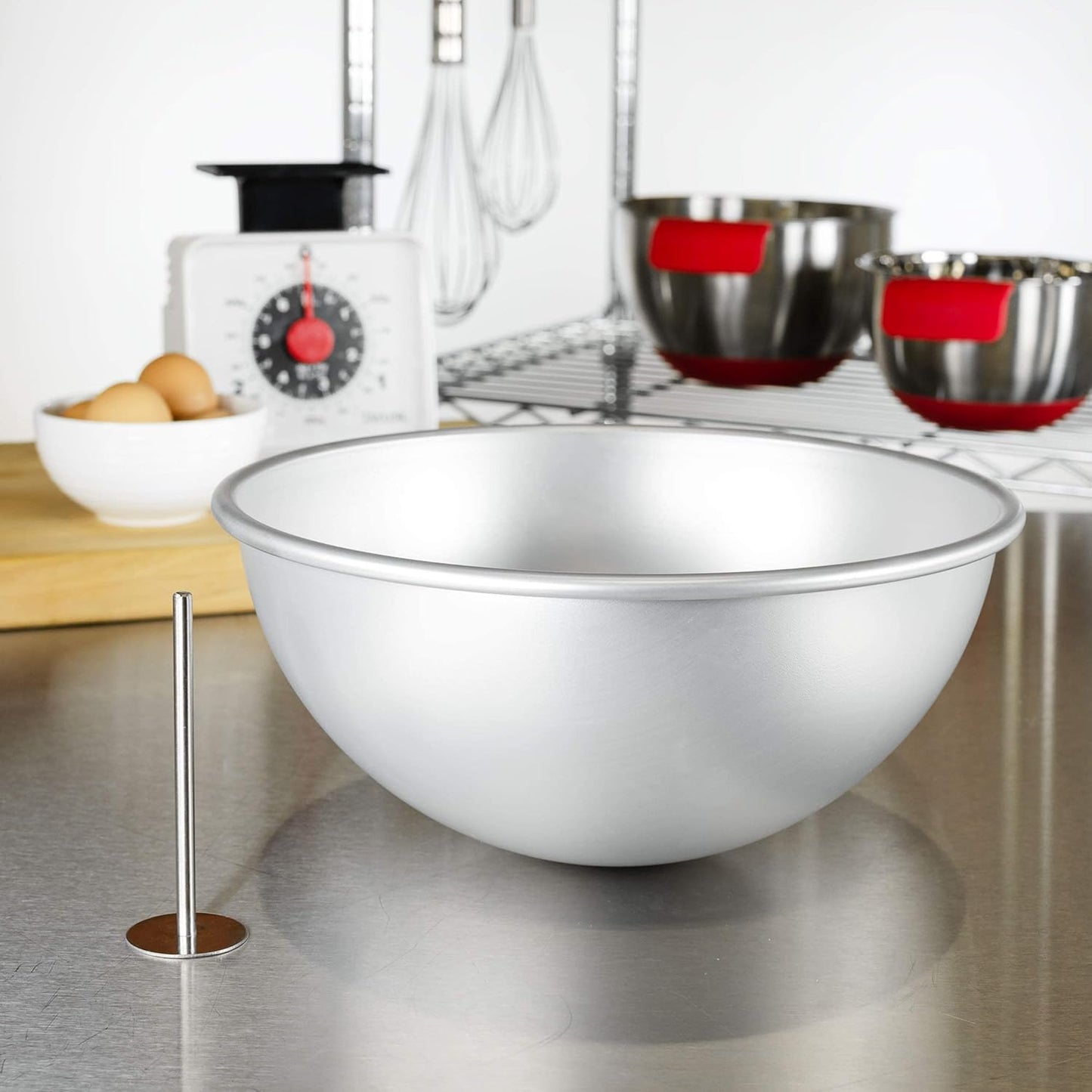 Fat Daddio's PHA-10 Anodized Aluminum Hemisphere Pan, 10 x 4.75 Inch, Silver