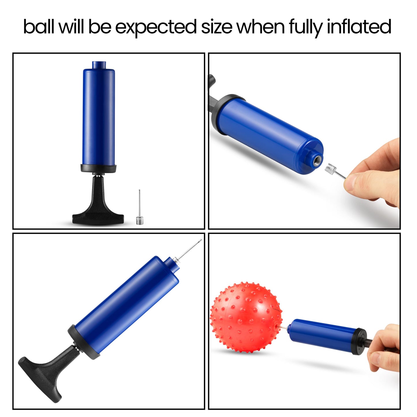 Bedwina Mini Knobby Balls - (Pack of 12) Bulk 5 Inch Sensory Balls and Spiky Massage Stress Balls with Pump, Fun Bouncy Ball Party Favors