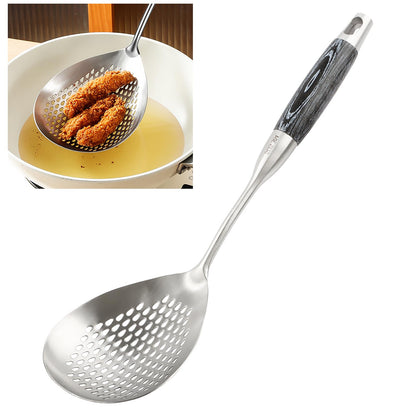 GLENDAVENY Skimmer Slotted Spoon, 304 Stainless Steel Spider Strainer Skimmer Ladle Spoon for Cooking and Frying, Pasta, Spaghetti, 4.3 inch, Dishwasher safe