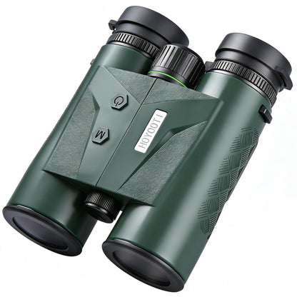 10x42 Laser Rangefinder Binoculars for Hunting with ED Glasses Camping Travel Birdwatching Outdoor (Green, 2000YD)