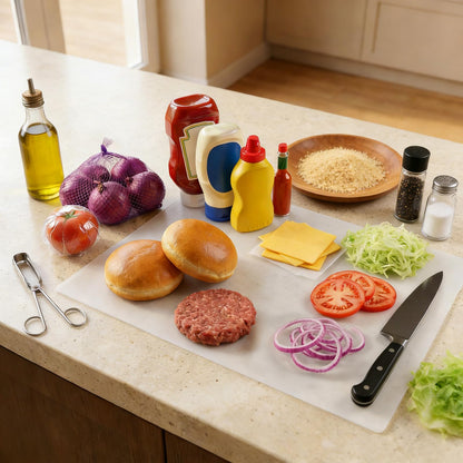 ZENFUN 30 Pc Plastic Cutting Board Mats, Flexible Clear Cutting Mats 15 x 12 In, Kitchen Cutting Board Sheets Frosted Placemats BPA-Free, Non-Porous