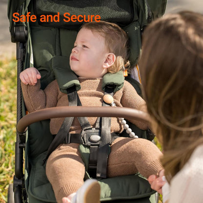 MAMAZING Ultra Air Lightweight Baby Travel Stroller with Carbon Fiber Frame, Compact & Airplane-Friendly, One-Handed Fold, 11.6 lbs, Perfect for Toddlers, Organizer & Cushion Included, Green