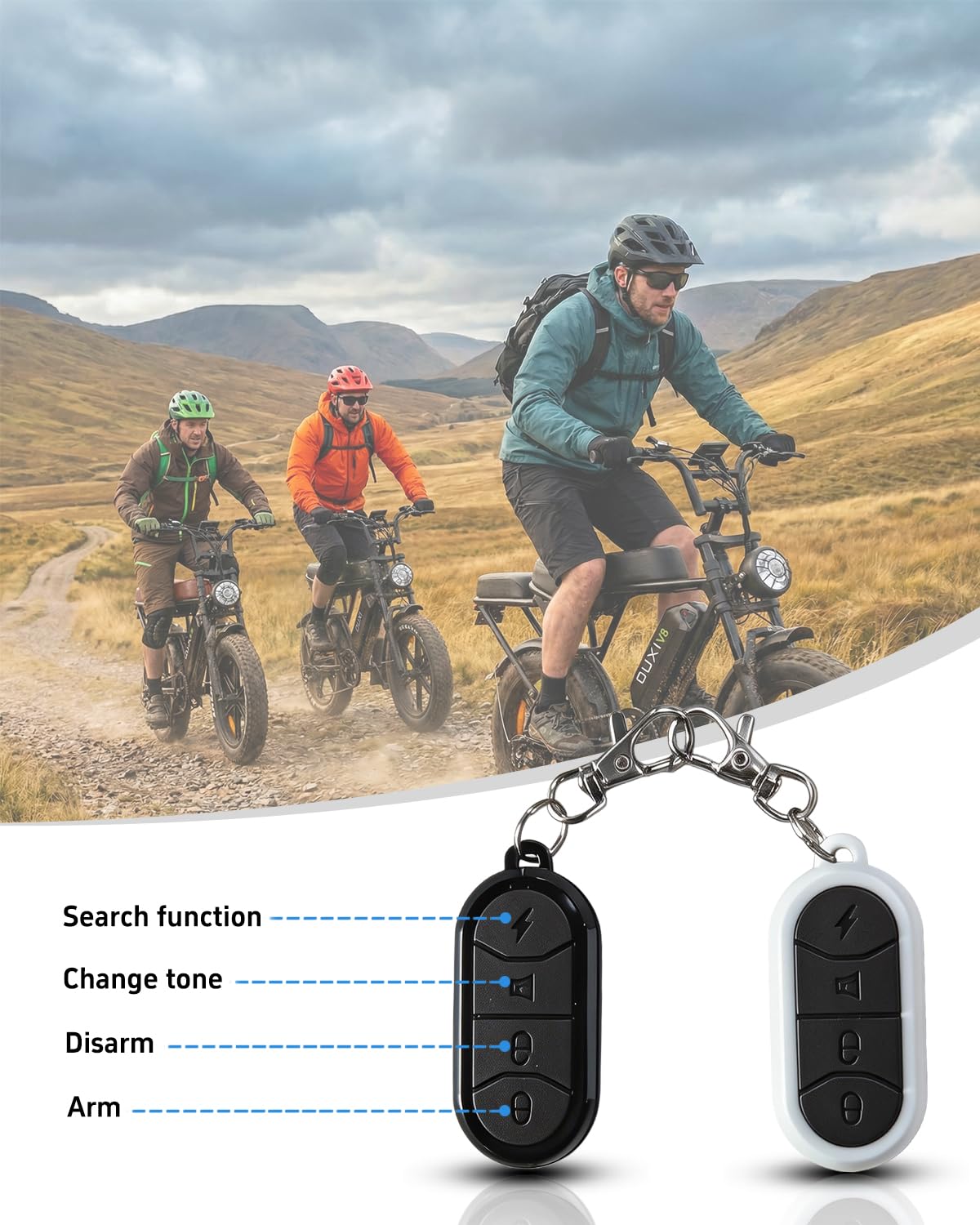 OUXI V8 Electric Bike for Adults, Ebike with15.6 AH Removable Battery Max 60Miles, 20" Electric Dirt Bike Dual Disc Brakes, 7-Speed Gear, Electric Motorcycle for Commuting & Off-Road